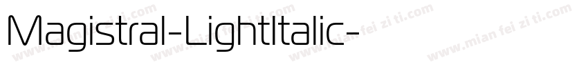 Magistral-LightItalic字体转换