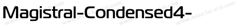 Magistral-Condensed4字体转换