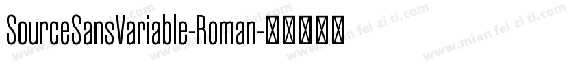 SourceSansVariable-Roman字体转换
