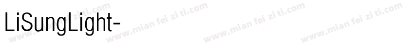 LiSungLight字体转换