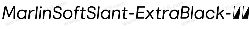 MarlinSoftSlant-ExtraBlack字体转换