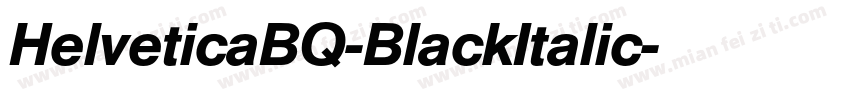 HelveticaBQ-BlackItalic字体转换