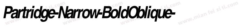 Partridge-Narrow-BoldOblique字体转换
