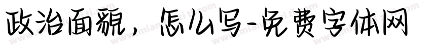 政治面貌，怎么写字体转换