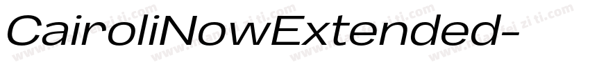 CairoliNowExtended字体转换