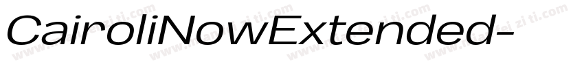 CairoliNowExtended字体转换