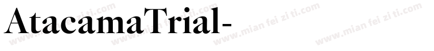 AtacamaTrial字体转换
