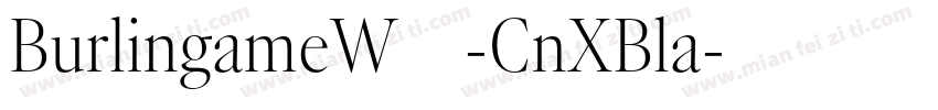 BurlingameW04-CnXBla字体转换