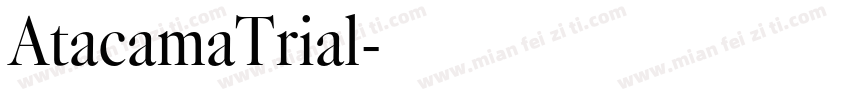 AtacamaTrial字体转换