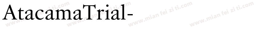 AtacamaTrial字体转换
