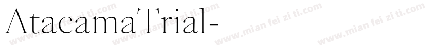 AtacamaTrial字体转换