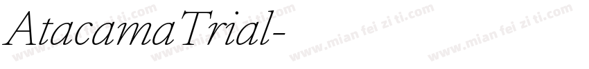 AtacamaTrial字体转换