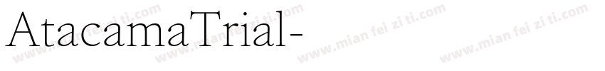 AtacamaTrial字体转换