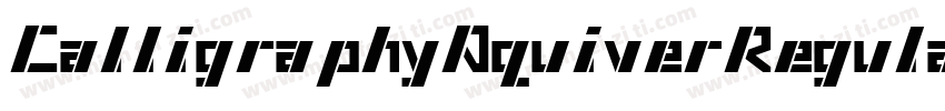 CalligraphyAquiverRegular-v0PA字体转换