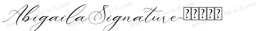 AbigailaSignature字体转换