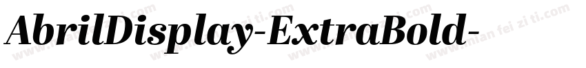 AbrilDisplay-ExtraBold字体转换