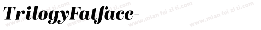 TrilogyFatface字体转换