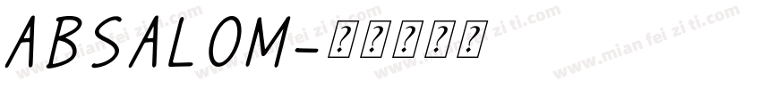 ABSALOM字体转换