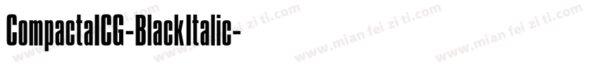 CompactaICG-BlackItalic字体转换