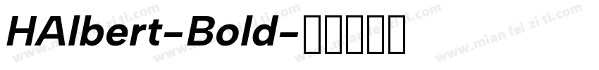 HAlbert-Bold字体转换