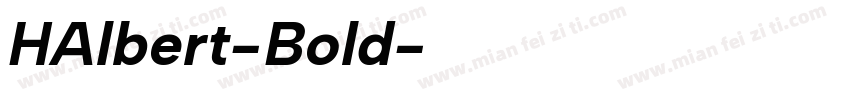 HAlbert-Bold字体转换
