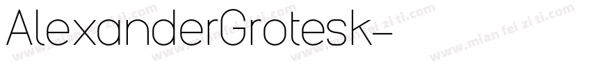 AlexanderGrotesk字体转换