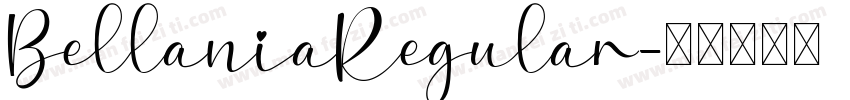 BellaniaRegular字体转换