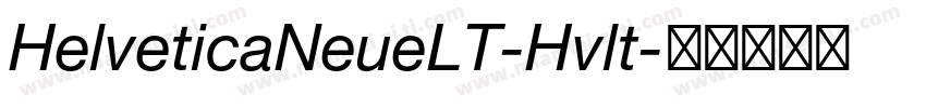 HelveticaNeueLT-Hvlt字体转换