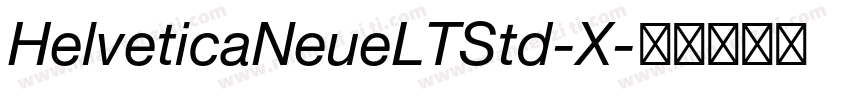HelveticaNeueLTStd-X字体转换