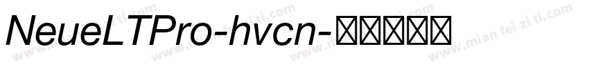 NeueLTPro-hvcn字体转换