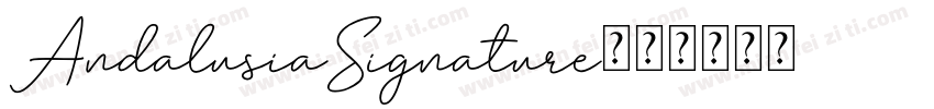 AndalusiaSignature字体转换
