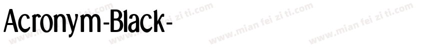 Acronym-Black字体转换
