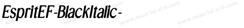 EspritEF-BlackItalic字体转换