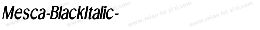 Mesca-BlackItalic字体转换