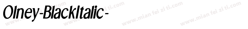 Olney-BlackItalic字体转换