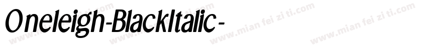 Oneleigh-BlackItalic字体转换
