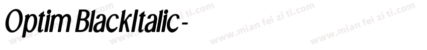 OptimBlackItalic字体转换