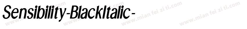 Sensibility-BlackItalic字体转换