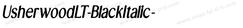 UsherwoodLT-BlackItalic字体转换