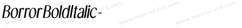 BorrorBoldItalic字体转换
