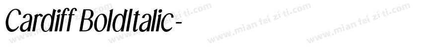 CardiffBoldItalic字体转换