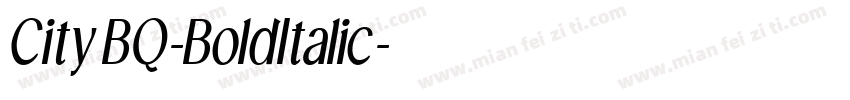 CityBQ-BoldItalic字体转换