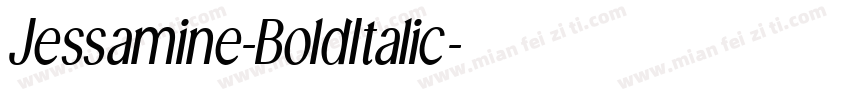 Jessamine-BoldItalic字体转换