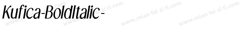 Kufica-BoldItalic字体转换