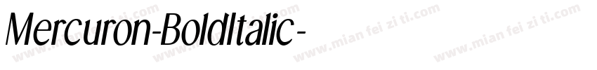 Mercuron-BoldItalic字体转换