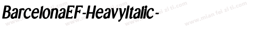 BarcelonaEF-HeavyItalic字体转换