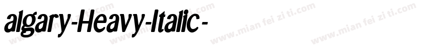 algary-Heavy-Italic字体转换
