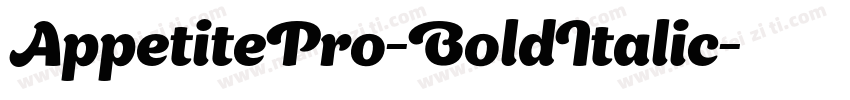 AppetitePro-BoldItalic字体转换