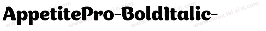 AppetitePro-BoldItalic字体转换