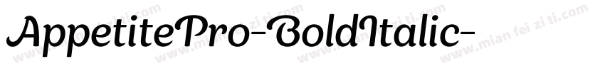 AppetitePro-BoldItalic字体转换